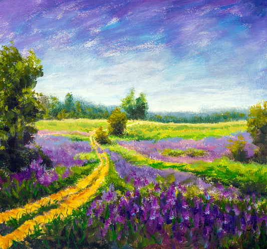 Purple meadow path