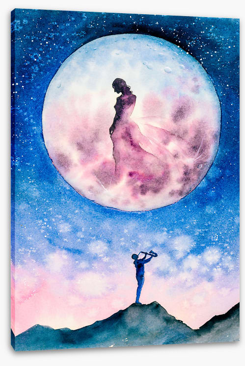 Woman in the moon