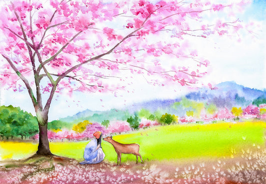 Under the cherry tree