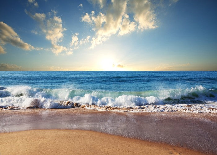 Gentle surf sunset