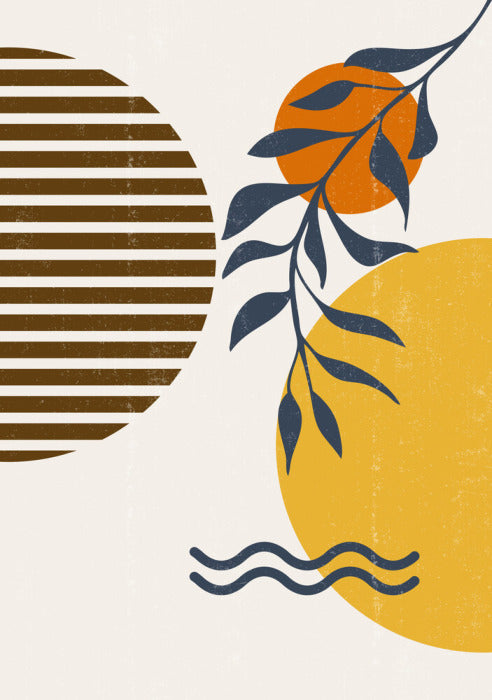 Retro sundown leaves