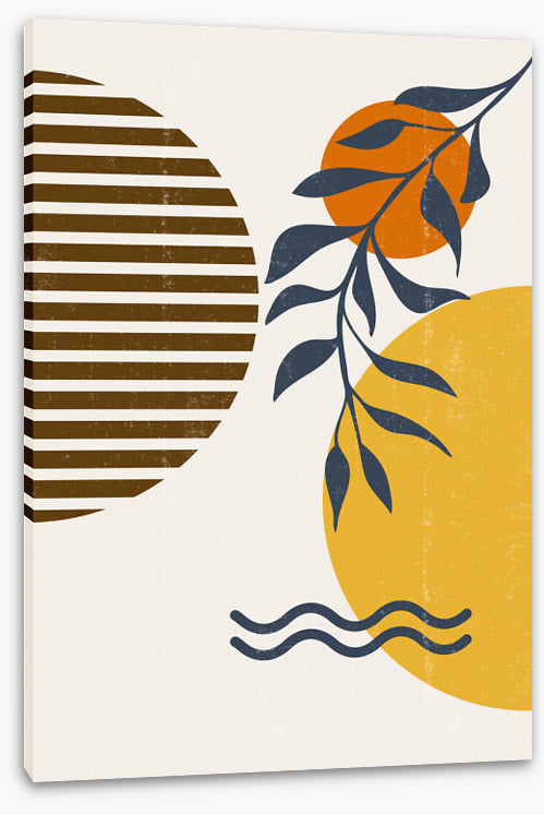 Retro sundown leaves