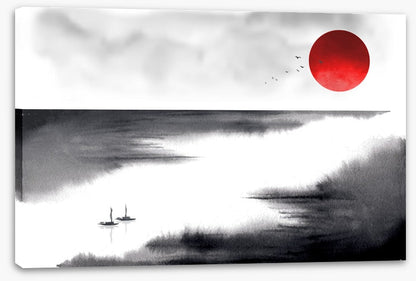 Below the rising sun