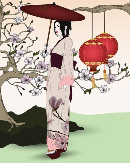 Geisha in the garden