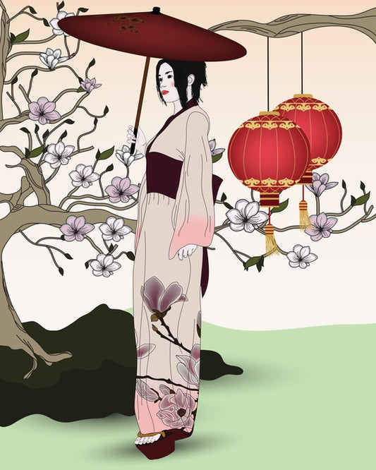 Geisha in the garden