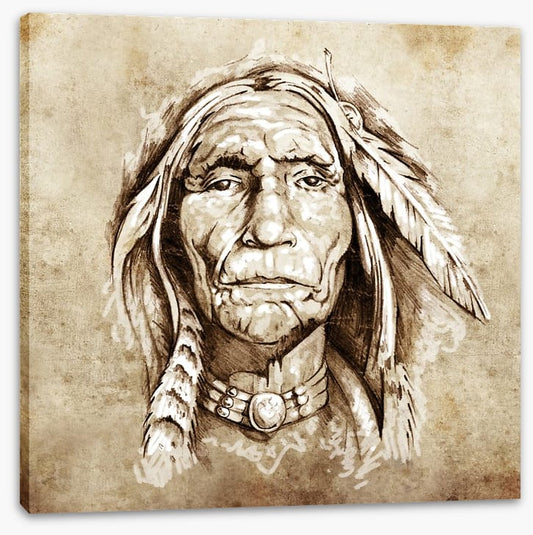 Portrait of a native American