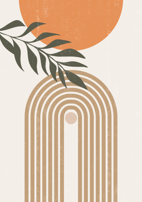 Retro rainbow leaves
