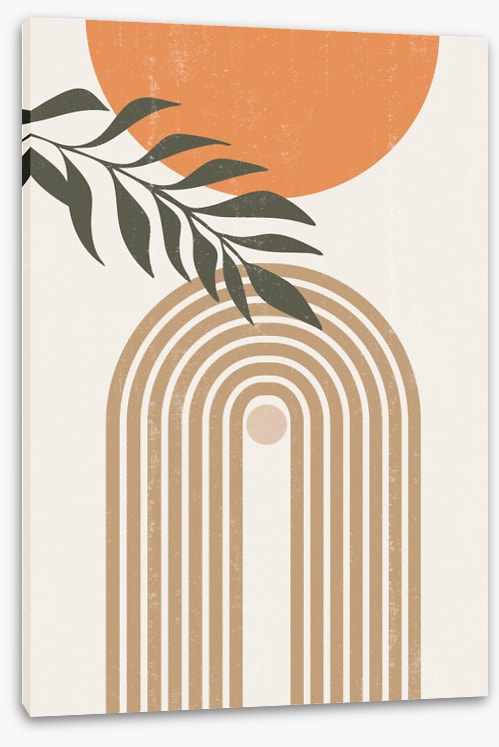 Retro rainbow leaves