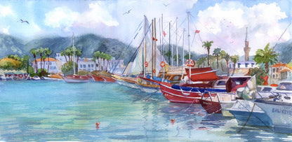 Yachts in the harbour