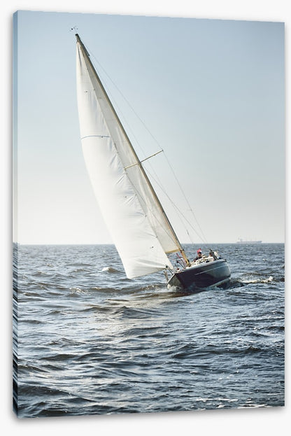 Heeled sloop