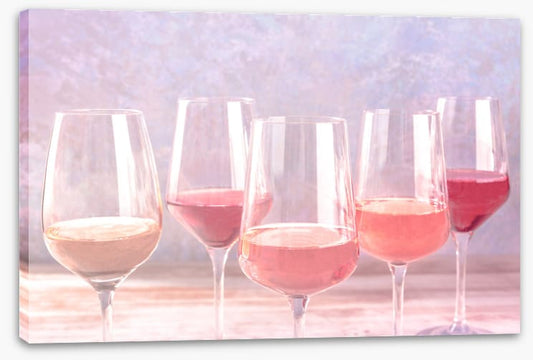 Rosé coloured glasses