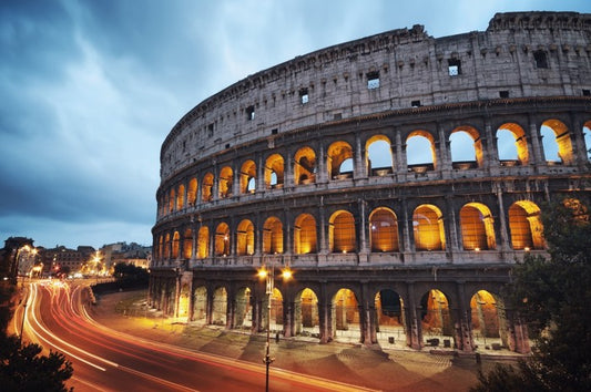 The Colosseum at dusk