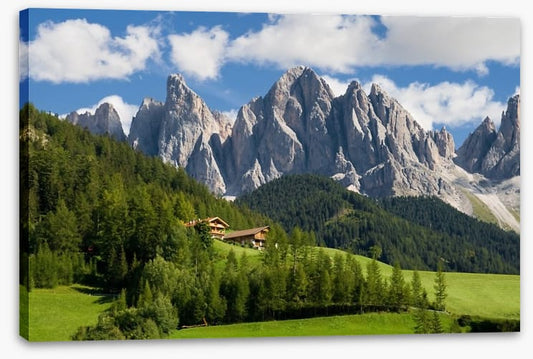 Chalet below the Odle