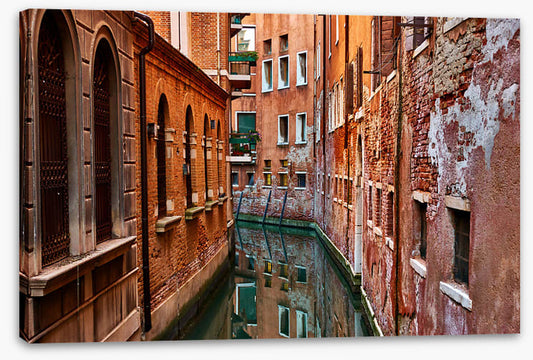 Between the buildings