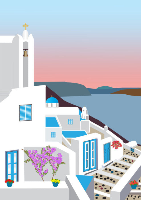 Greek island sunset