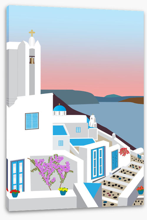 Greek island sunset