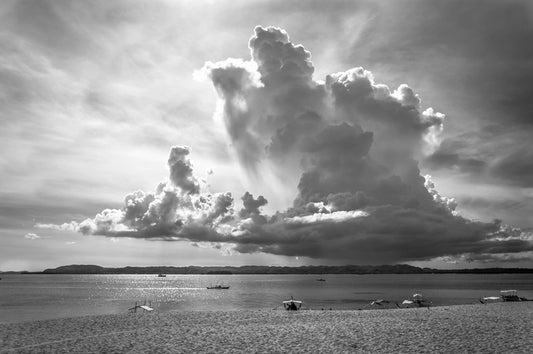 Storm cloud shadows