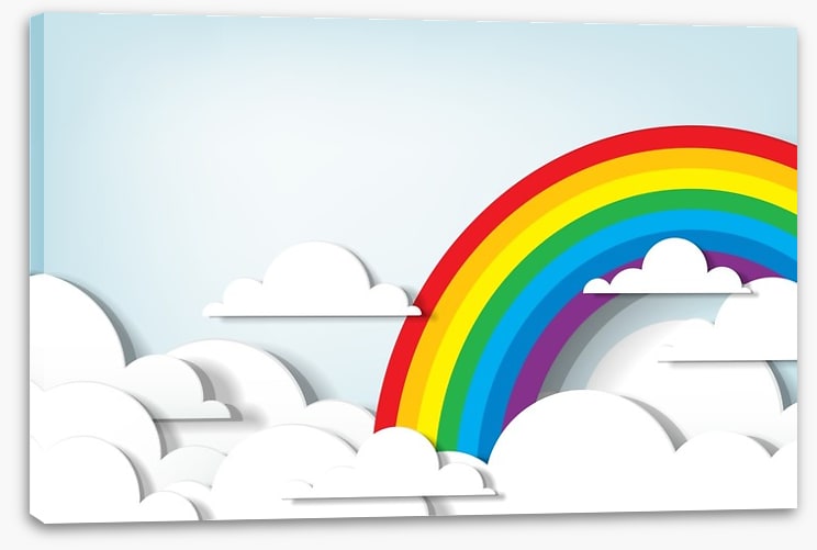Rainbow clouds