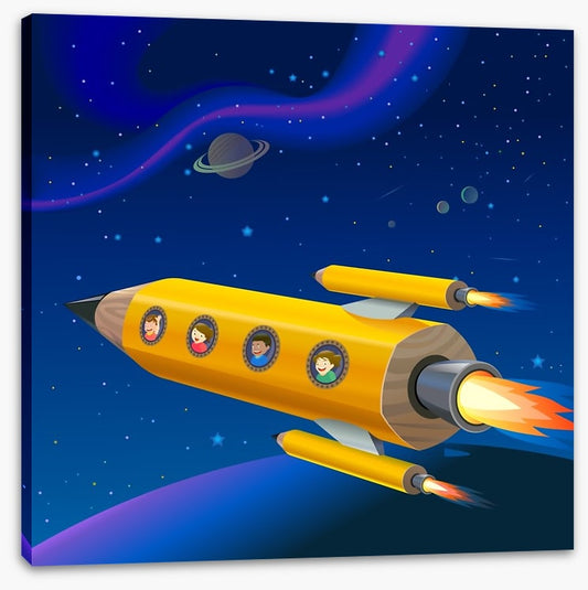 Pencil rocket to outerspace