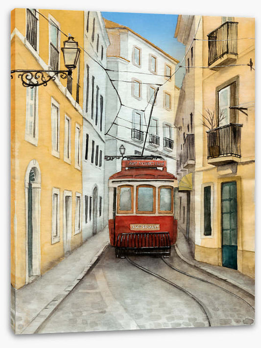 The old red tram