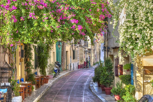 Traditional street in Plaka, Athens