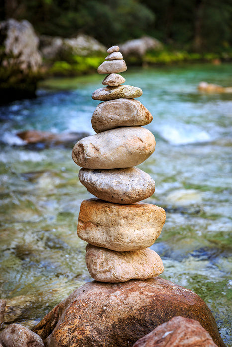 Cairn in the river