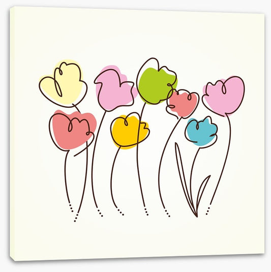 Eight tulips