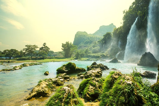 Cascade waterfalls in Vietnam