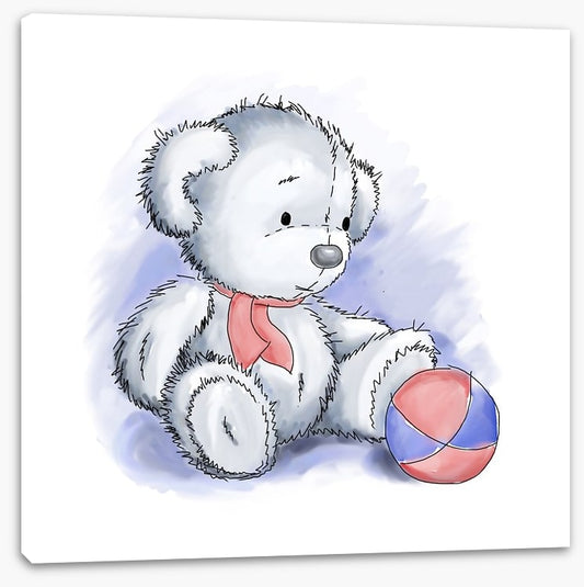 Blue bear and ball