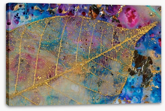 Gold filigree leaf