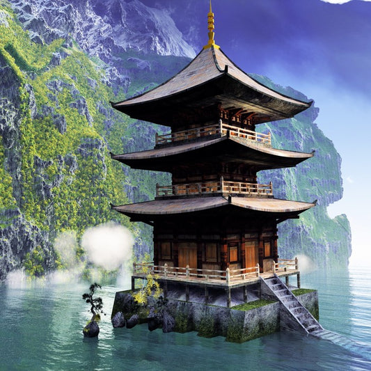 Buddhist temple in the mountains
