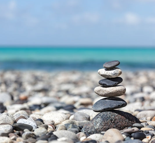 Zen balanced stones