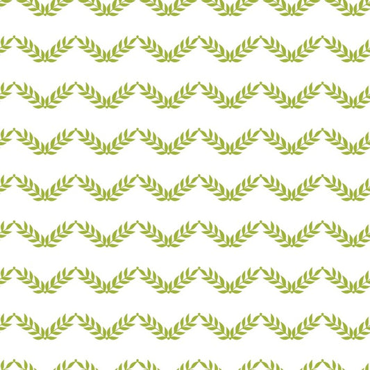 Green leaves chevron