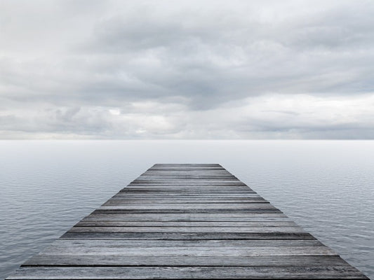 Jetty under the clouds