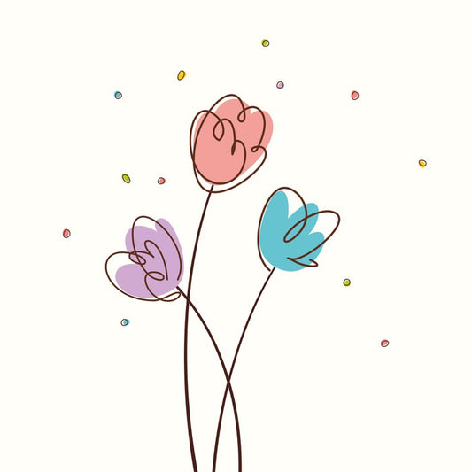 Three tulips
