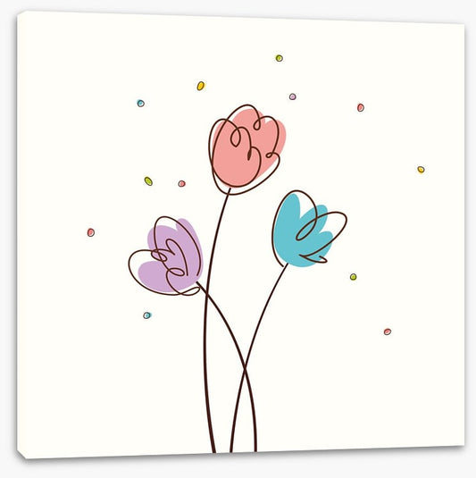 Three tulips