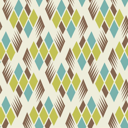 Retro diamonds green