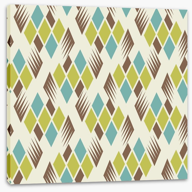 Retro diamonds green