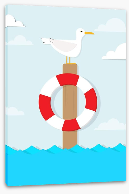 Seagull on a pole