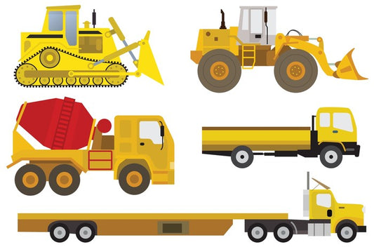 Trucks and diggers