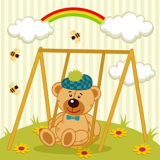 Bear on the swing