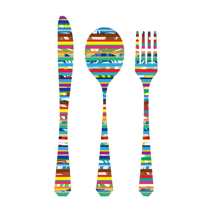 Colourful cutlery
