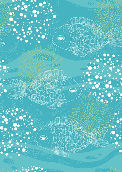 Fishes through the coral
