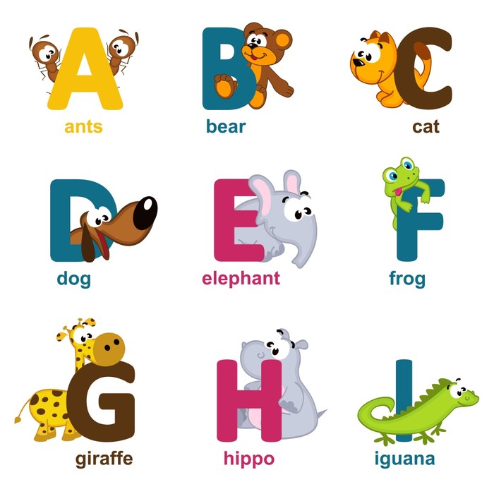 Alphabet animals - A to I