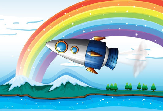 Rocket under the rainbow