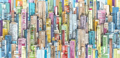 City facades panorama