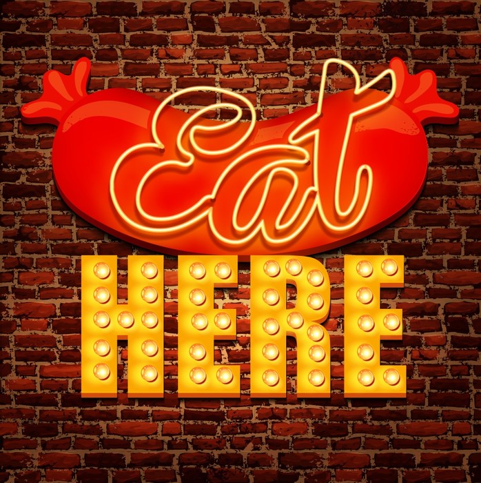 Vintage cafe sign