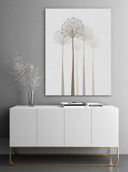 Elegant trees on white