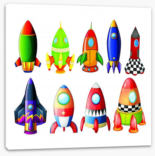 Colourful rockets