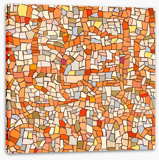 Marble orange mosaic